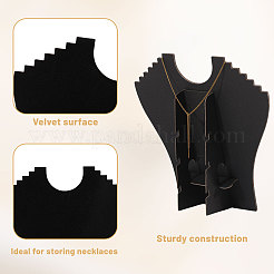 4 шт. бархатные подставки для ожерелий в форме бюста&nbsp;ODIS-CA0001-34