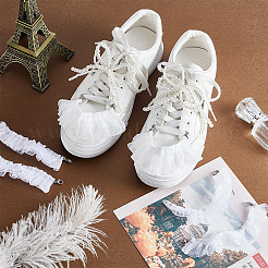 8 шт. 2 стиля подвески из полиэфирного кружева и искусственного жемчуга из смолы&nbsp;HJEW-GA00019