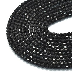 Натуральные бусины из черного оникса (окрашенные и нагретые)&nbsp;G-A260-A21-01