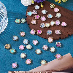 40 шт. 2-цветный сплав с УФ-покрытием и разноцветными стеклянными стразами&nbsp;FIND-PJ0001-39