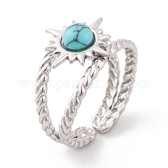 Открытые манжетные кольца из нержавеющей стали Sun 304&nbsp;RJEW-G314-04P