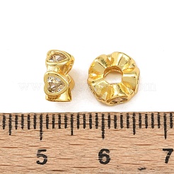 Латунные микропаве из прозрачного кубического циркония KK-C142-08G