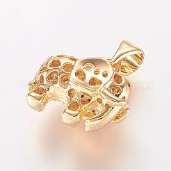 Латунные микро проложить кубического циркония подвески&nbsp;ZIRC-K060-07G