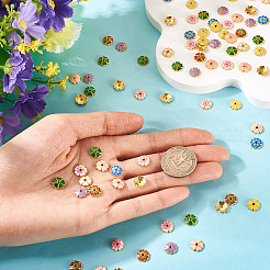 160 шт. 8-цветные эмалевые колпачки для бусин&nbsp;FIND-TA0008-39