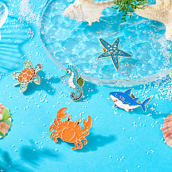 5шт 5 стиля броши из сплава эмали FIND-TA0007-98