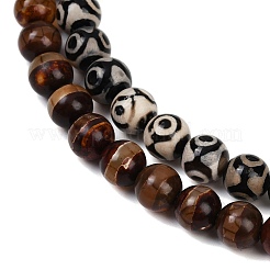 Тибетского стиля бусы дзи G-G039-10mm-M