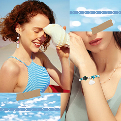 120шт 12 цвета синтетические бирюзовые бусины&nbsp;G-SC0003-26A