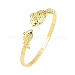 Браслеты-манжеты из латуни с морскими организмами для женщин BJEW-D368-03A-G