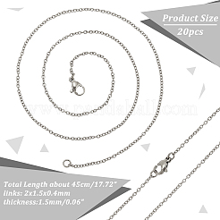 20 шт. набор из цепочек из нержавеющей стали 304 для мужчин и женщин MAK-NB0001-15P