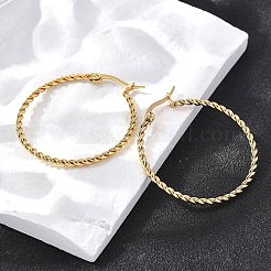 201 серьги-кольца из нержавеющей стали EJEW-Q026-13G-A