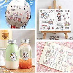 Блестящие самоклеящиеся водостойкие наклейки горячего тиснения DIY-PH0001-95