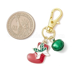 10 шт. 10 стиля подвесного украшения из эмалевого сплава с рождественской тематикой HJEW-JM03915
