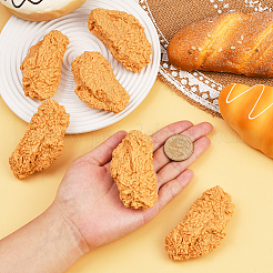 6 шт. искусственная пластиковая модель жареного куриного крылышка&nbsp;DJEW-SC0001-17B