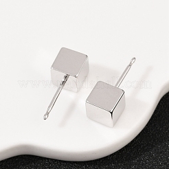 Латунные серьги-гвоздики для женщин EJEW-G441-05C-P