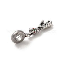 304 нержавеющая сталь эмалированная европейские подвески-шармы STAS-G308-18AS