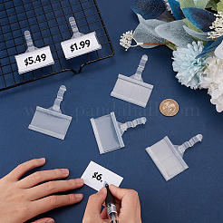 Прямоугольные многоразовые пластиковые держатели этикеток для полок&nbsp;ODIS-WH0043-56A