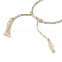 Плетеный браслет из хлопкового шнура&nbsp;MAK-L043-02G-06