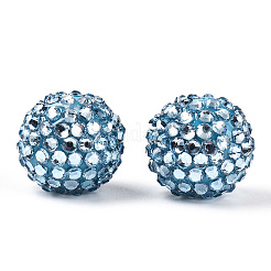 Прозрачная смола горный хрусталь постепенные бусы&nbsp;LS-RESI-S314-18x20-02