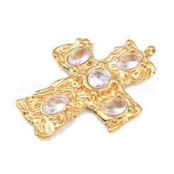 Подвески из нержавеющей стали 304 с микропаве из кубического циркония&nbsp;STAS-P421-02G-A