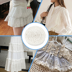 Хлопковая кружевная лента с цветком&nbsp;DIY-WH0568-87