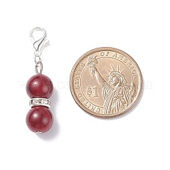 8шт выпечка окрашенные стеклянные бусины подвесные украшения&nbsp;HJEW-JM00640-02-1