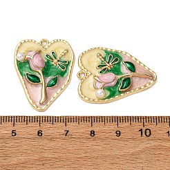 Сплав эмали цветочные кулоны&nbsp;ENAM-B028-41KCG-07