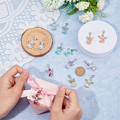 6 комплект 2 стилей ангелов акриловые подвесные украшения HJEW-FH0001-58