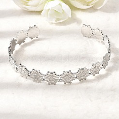 201 браслет-манжета из нержавеющей стали для женщин&nbsp;BJEW-Z162-02P