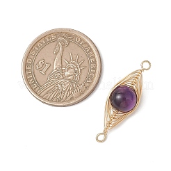 Окрашенные натуральные подвески-коннекторы из тигрового глаза&nbsp;PALLOY-JF04974