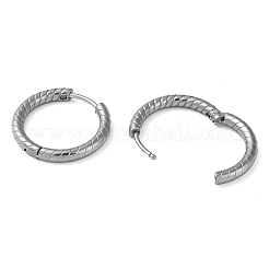 Серьги-кольца Huggie Hoop из нержавеющей стали 304 EJEW-H111-01D-P