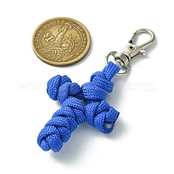 Подвеска-крест ручной работы из полиэстера и спандекса&nbsp;HJEW-JM02690