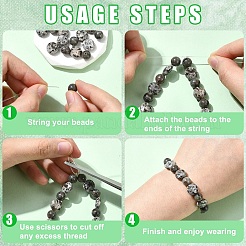 20 шт. 2 вида бусин из натурального флуоресцентного сиенита (светятся в УФ-свете)&nbsp;G-YW0002-81