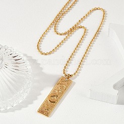 Ожерелья с подвеской в виде созвездия из нержавеющей стали 304 с прозрачным кубическим цирконием для женщин и мужчин NJEW-S435-01G-J