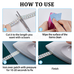 4 рулон 2-х цветных смоляных стразов горячей фиксации&nbsp;AJEW-HS0001-19