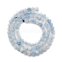 Природные Аквамарин бисер нитей&nbsp;G-A276-C09-4mm-02