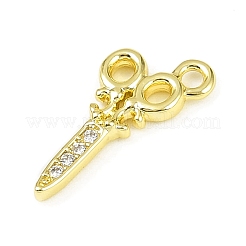 Латунные микропаве прозрачные подвески с фианитом&nbsp;LS-KK-L238-19G