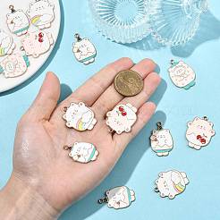 20шт 4 стиля подвески из сплава с эмалью&nbsp;ENAM-FS0004-13