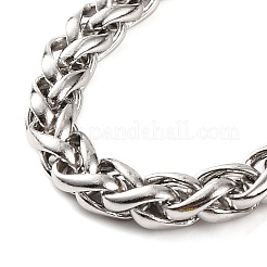 Ожерелья из нержавеющей стали 304 из пшеничной цепи для женщин NJEW-G140-14GP