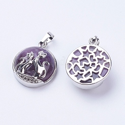 Подвески из натурального аметиста &nbsp;G-K234-A03