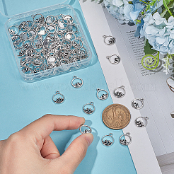 100 шт. 2 стиля подвески из сплава в тибетском стиле&nbsp;TIBE-UN0001-07