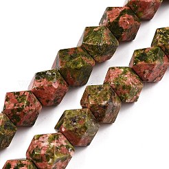 Природные Unakite бисер нитей G-T138-42