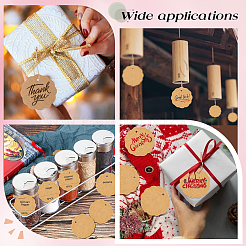 200шт пустые подарочные бирки из крафт-бумаги&nbsp;CDIS-SP0001-10C