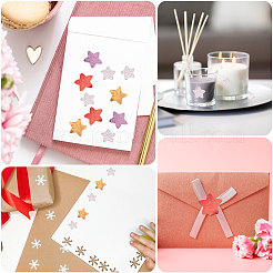 3 рулон 3 стилей лазерная звезда самоклеящаяся подарочная бирка блестящая фольга наклейки этикетки DIY-CA0006-19