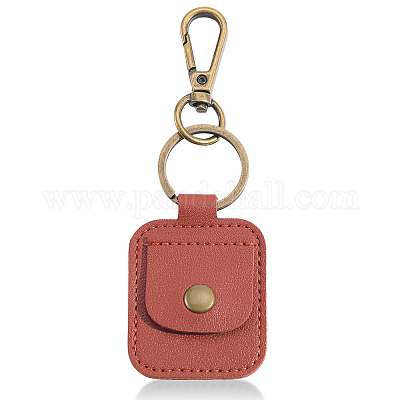 Прямоугольный держатель для кольца из искусственной кожи подвеска украшение AJEW-WH20054-027D-1