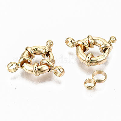 Латунная застежка пружинного кольца X-KK-S356-112G-NF-1