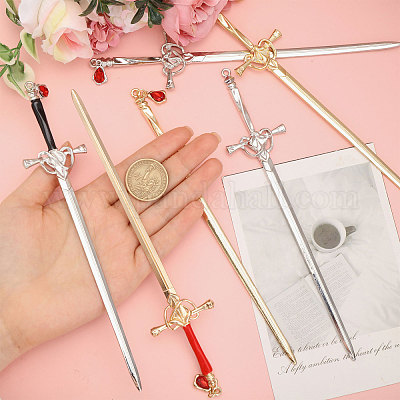 6 шт. 6 стиля шпильки для волос из сплава AJEW-FH0006-17-1