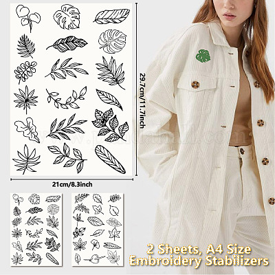 Эскиз водорастворимого средства для вышивания ПВА DIY-WH0514-010-1