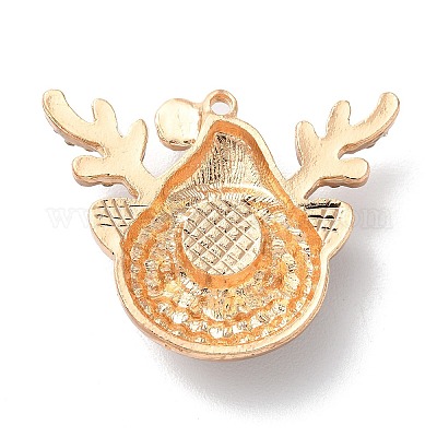 Рождественские подвески из цинкового сплава со стразами PALLOY-K008-02A-KCG-1