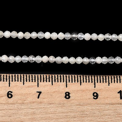 Натуральный белый лунный камень бисер пряди G-D340-A05-2mm-1