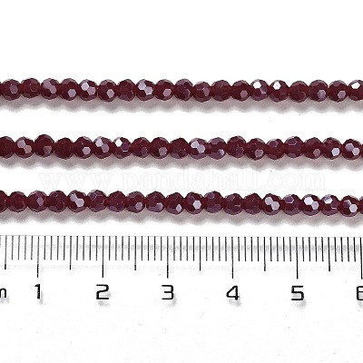 Гальванические непрозрачные стеклянные бусины EGLA-A035-P3mm-A02-1